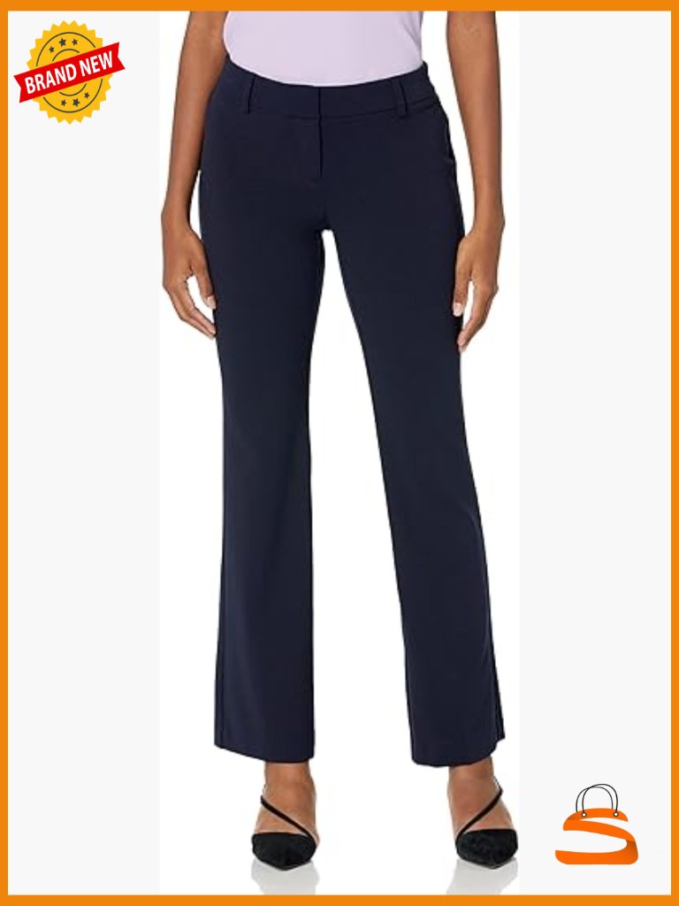 Petite Soft Crepe Dress Pants Modern Fit Stretch Waistband 30.5" Inseam